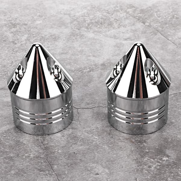 Motorcycle Axle Cover Chrome Thin Cut Nut Black Replacement Accessory (Electroplated)