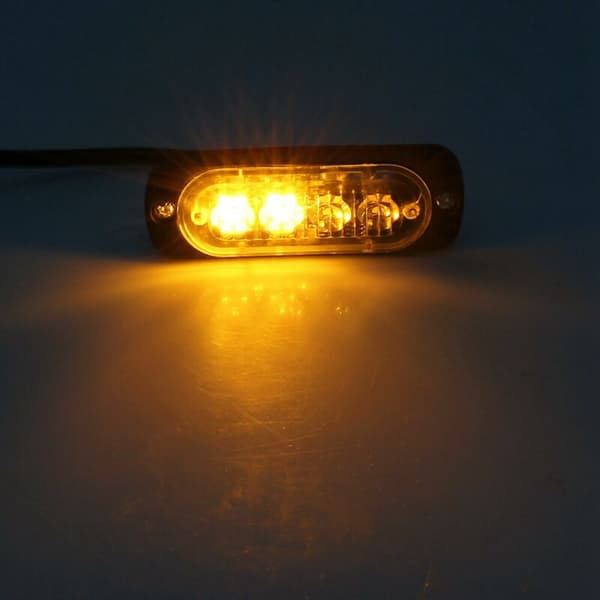 8 stk 4 LED genopretningsblinklys 12V 24V orange grill blinkende
