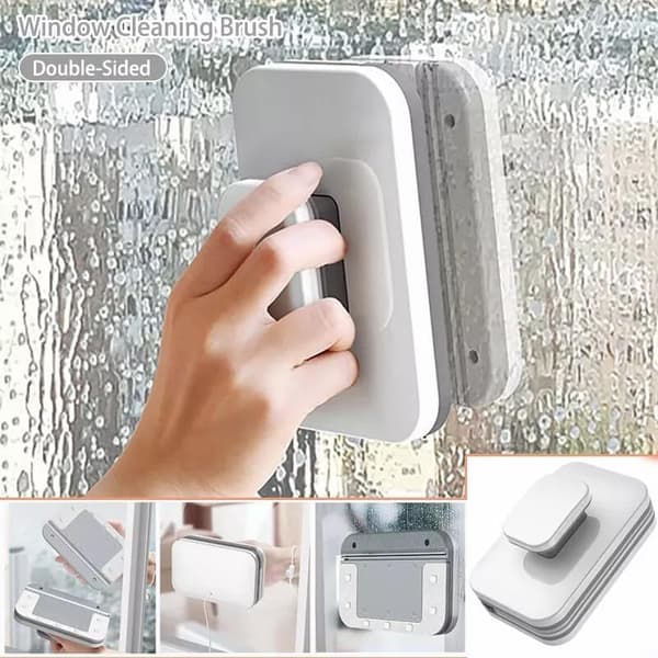 Magnetisk vinduespudser til termoruder 5,9 tommer Justerbart dobbeltsidet glas