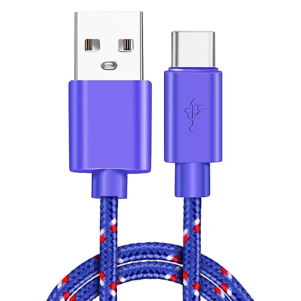 USB Type C-kabel Snabbladdning USB C-kablar Type-c Datasladd Laddare USB C För Samsung S9 Note 9 Huawei P20 Pro Xiaomi 1m/2m/3m 0.5m Purple