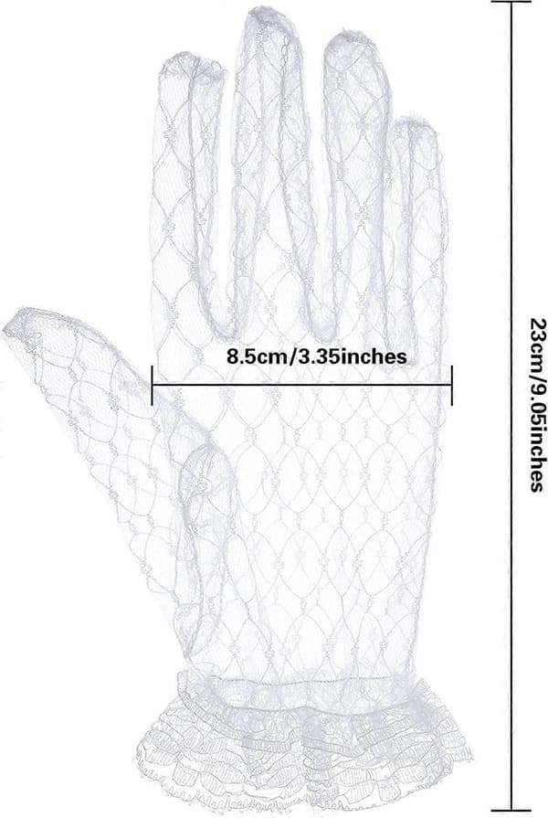 Kvinders Blonde Armbånd Bryllup Blomster Mesh Handsker Elegante Sommer Etikette Handsker til Bryllup Te Selskab Opera