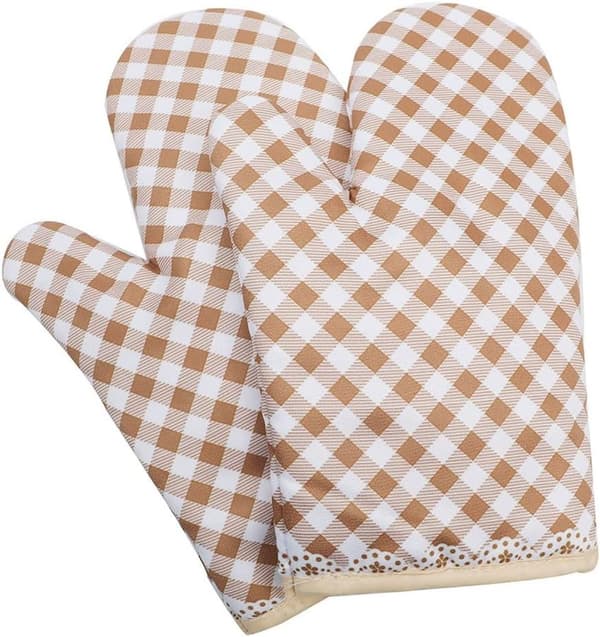 2-pack Yellow Microwave Mitts Kitchen Utensil Mitts Heat Resistant