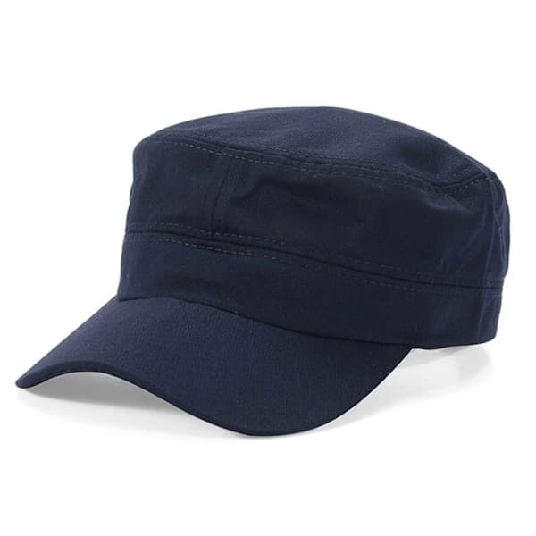 Mörkblå Navy Militärkeps Armykeps - Platt Armé Kep one size[pl]