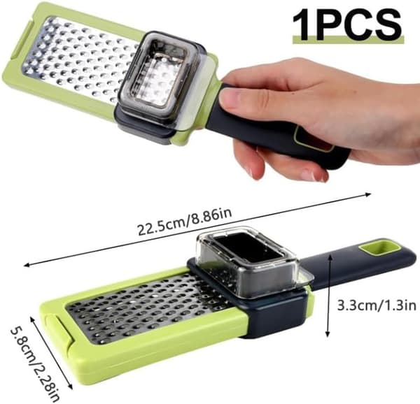 Cheese and Citrus Zester with Silicone Grip, Stainless Steel - A Sharp Tool for Parmesan Cheese, Ginger, Garlic