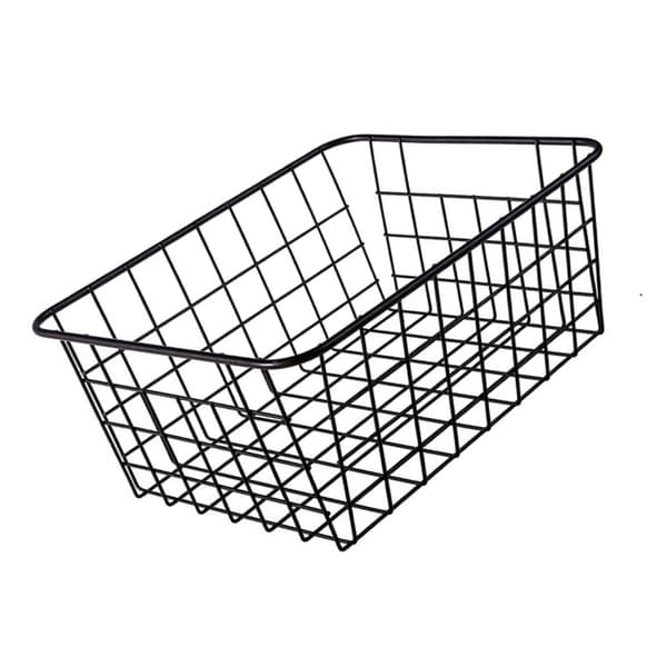 Metal Wire Baskets Storage Bins for Kitchen Cabinets Pantry Bathroom Laundry Room Refrigerator