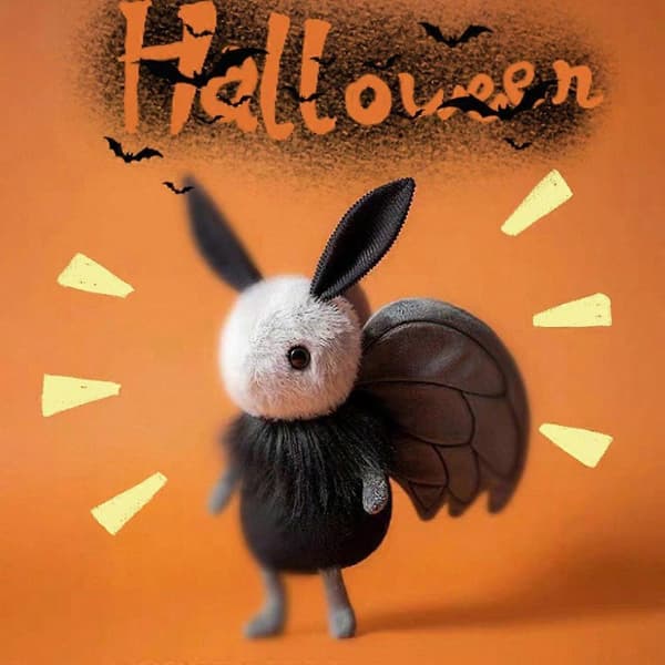 Halloween Moth Man -luuranko pehmolelu 20 cm musta pehmo juhlakoriste