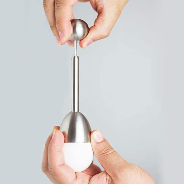 Eggetopper / Eggeåpner - Rustfritt stål Silver silver