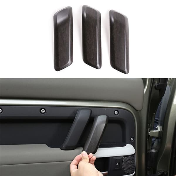 3 Pcs. Car Interior Door Handle Trim for 110 2020-2023 Inner Pull Wood High Version