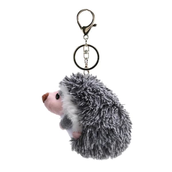 Söpö siili pehmo avaimenperä matkapuhelimen riipus avaimenperä siili pompon rengas riipus pehmolelu Gr [DB] Harmaa Harmaa Gray