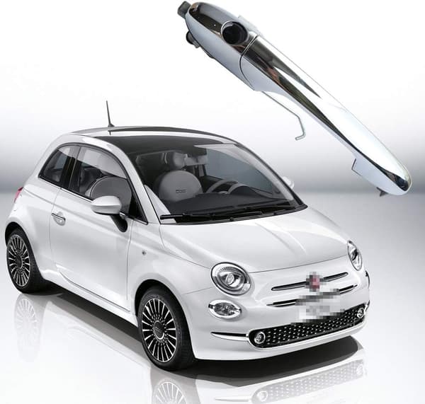 Utvendig dørhåndtak høyre krom passer til Fiat 500 førerside, 735592012