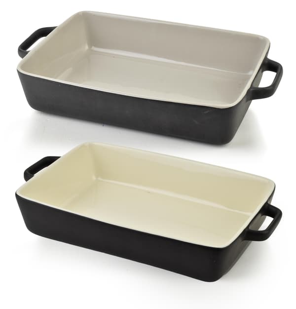 Ovnspanne Porselen BASIC Rektangulær 30x20x7 cm Fargemiks 1 stk