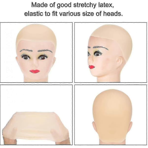Latex skaldep til voksne 4 stk. makeup- og kostumetilbehør