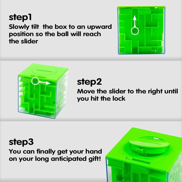 Money Maze Puzzle Box för barn och vuxna, perfekt presentask för pengar labyrint pussel (2-pack)