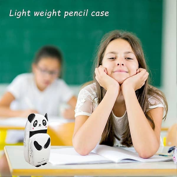 Panda-penaali PU-nahkaa vetoketjulla