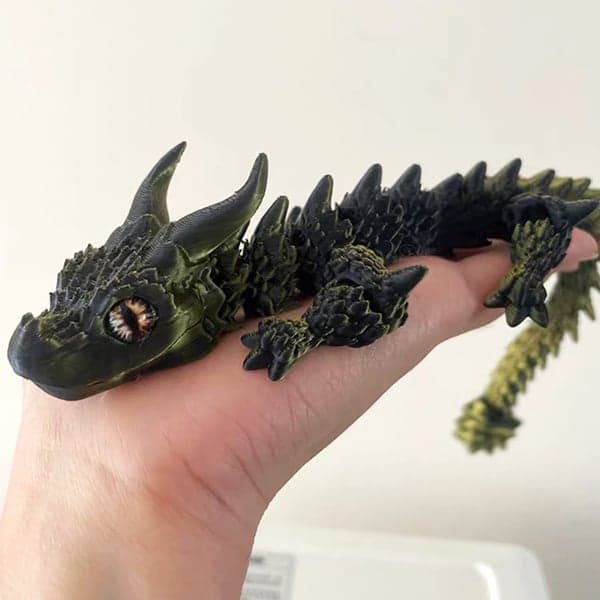 3D-Printed Magic Dragon Toy - Articulated Movable Fidget - Gift for Desk Decorations