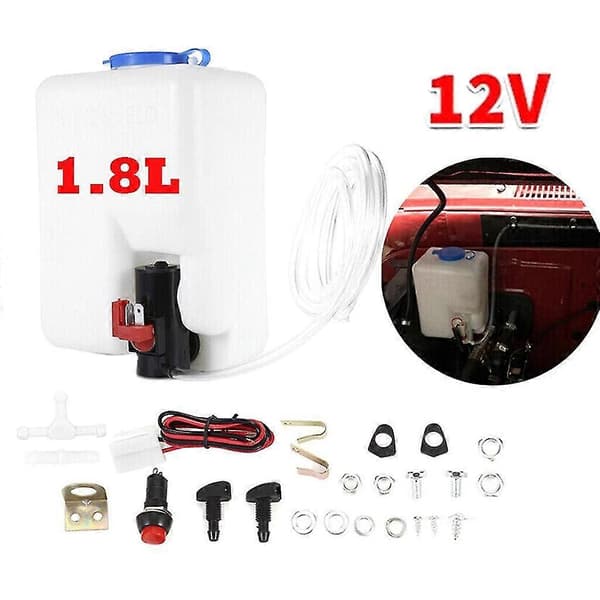 Windshield Washer Reservoir Pump Bottle Kit With Nozzles Wiring Water Pump Hose