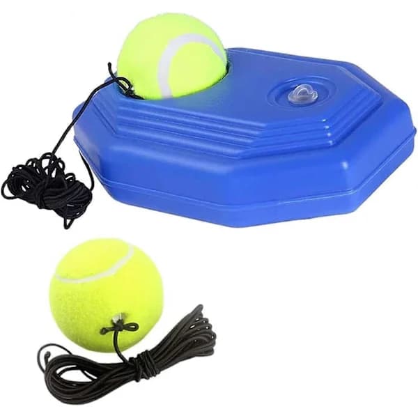 Tennis Trainer Tennis Ball Trainer Tennis Base Plate with String and 2 Training Balls Self-Study