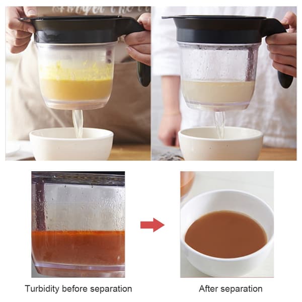 Rasvanerotin, öljynsuodatin kastike-erotin helpolla pohjavapautuksella