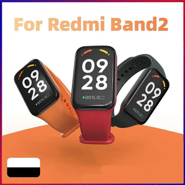 Silikoniranneke Redmi Band2:lle, vaihto-ranneke urheilukelloon, älykellon ranneke Redmi:lle