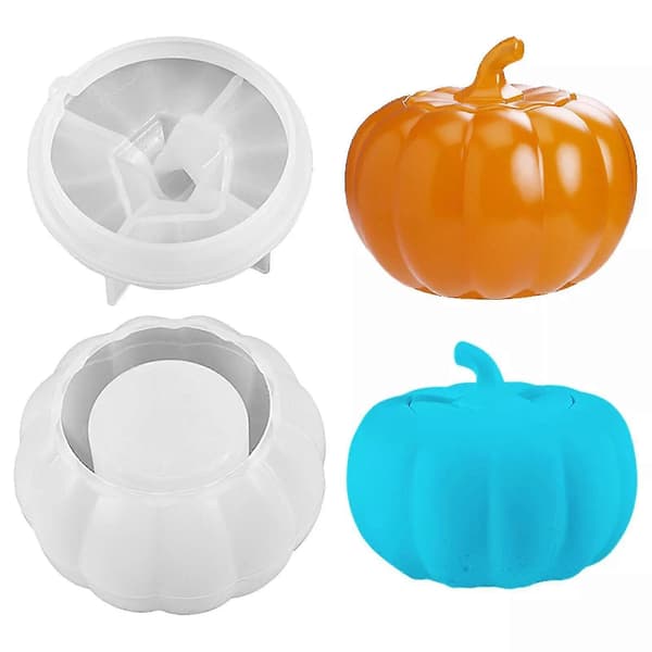 Halloween Gresskarbeholder Silikonform Epoksyharpiks Støpeform DIY Håndverk