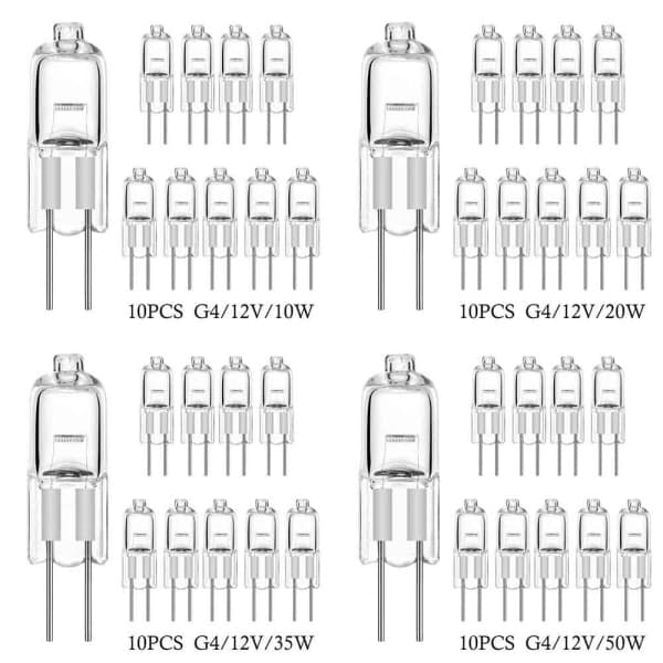 10 st halogenlampor kapsellampor G4-12V-10W