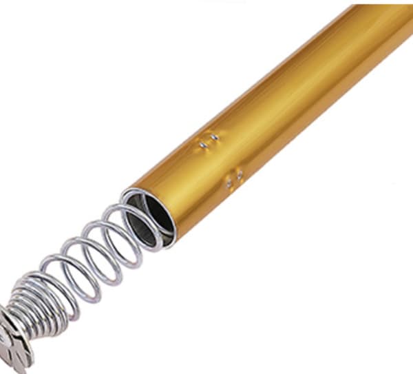 Udtrækkelig badeforhængsstang 55-90 cm gylden aluminium