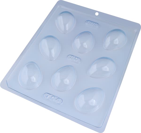 Pralinform Egghalvdeler Sjokoladeform 30g - BWB 704 Transparent transparent