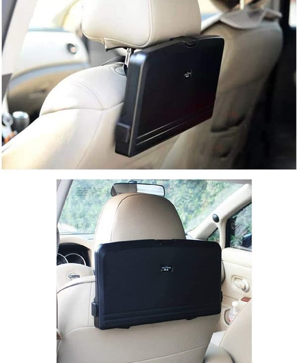 Universal Foldable Car Table with Cup Holder for Back Seat, Car Organizer for Phone, Drinks, and Meals in the Car