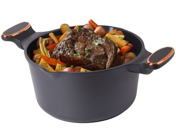7L Saucepan with Lid - Non-stick Coating - Induction Hob 2900