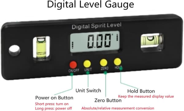 360 Degree Angle Gauge Mini Digital Protractor Angle Finder Inclinometer Magnetic Base Angle Also