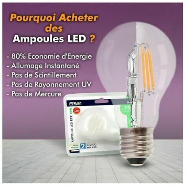 LED-lampa E27 10-pack LED-lampor E27 11W Motsvarande 75W Naturvitt