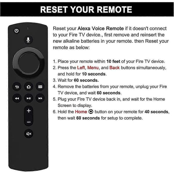 FIRE Stick TV Fjernkontroll Erstatning L5B83H Stemme Prime