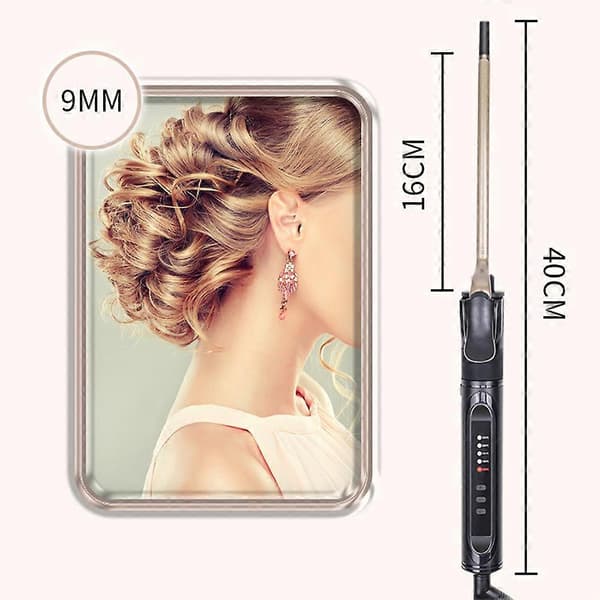Salon-Quality Curling Iron, Clamp-Free Design, Ceramic Mini Curling Iron, Adjustable Temperature, Dual Voltage, Unisex Styling Tool, Fast Heating