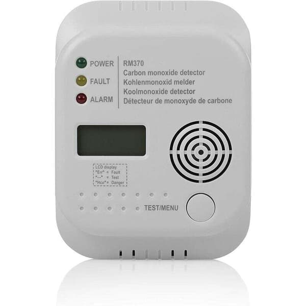 Smart kuliltealarm med LCD-skærm, 85 dB alarm, til rum på 20 til 40 m², nem installation - RM370