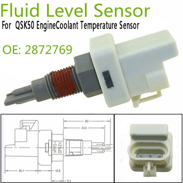 Kjølevæskenivåsensor 2872769 2872768 4928568 for QSK50-motor Kjølevæsketemperatursensor