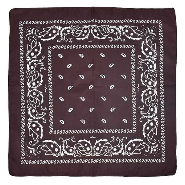Bandana Skjerf Tørkle Paisley Mønster Brun
