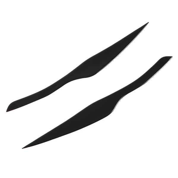 Left Right Headlight Eyebrow Trim Headlight Eyelid Decal Piano Black for 3 Series E90 E91 2005-2012