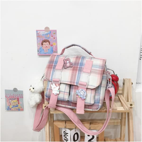 Myk crossbody-skulderveske for jenter - Rosa