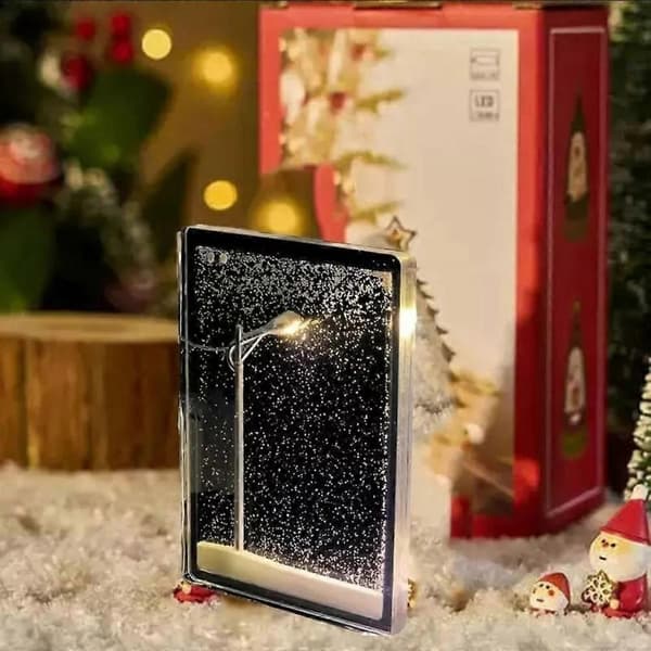 Snølampe, Snølandskab Natlampe, Nye Julebelysning Håndlavede DIY Materialer