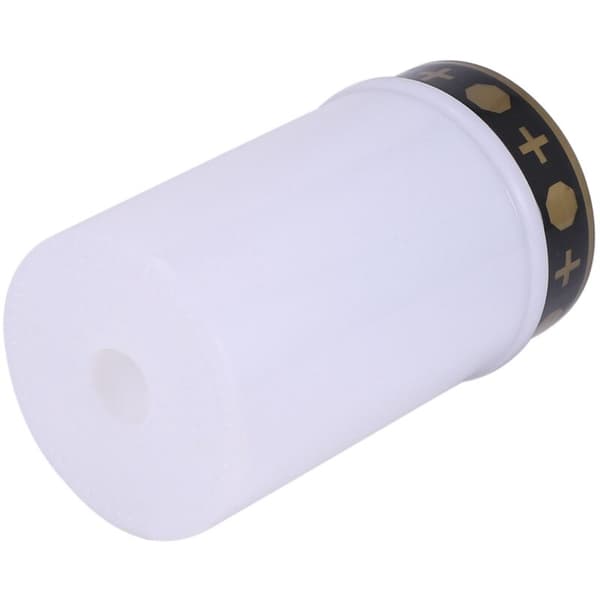 2 stk. hvite gravlys for solcellegravbelysning med LED-lampe 1 stk. serie