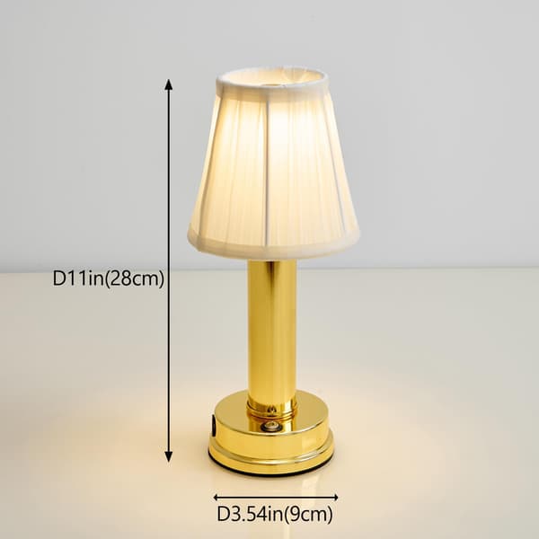 Cordless LED Table Lamp with Battery, Rechargeable Outdoor Desk Lamp Battery Powered