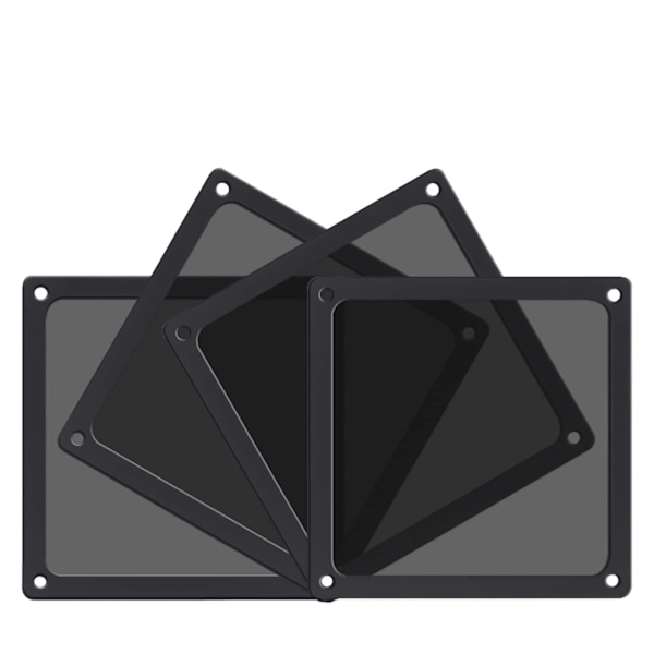 Damfilter 120mm för datorfläkt/PSU/routrar NYLON 80 Mesh, magnetisk ram PC-fläkt dammfilter PC-kylare filter (NYLON, 4-pack, svart)