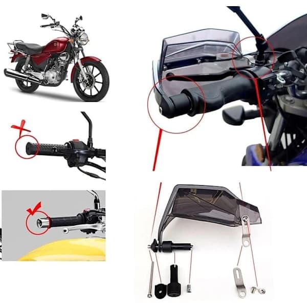 Motorcycle Handguards Handlebar Protector Motorcycle Motocross Scooter Windproof Handlebar Guard - Black