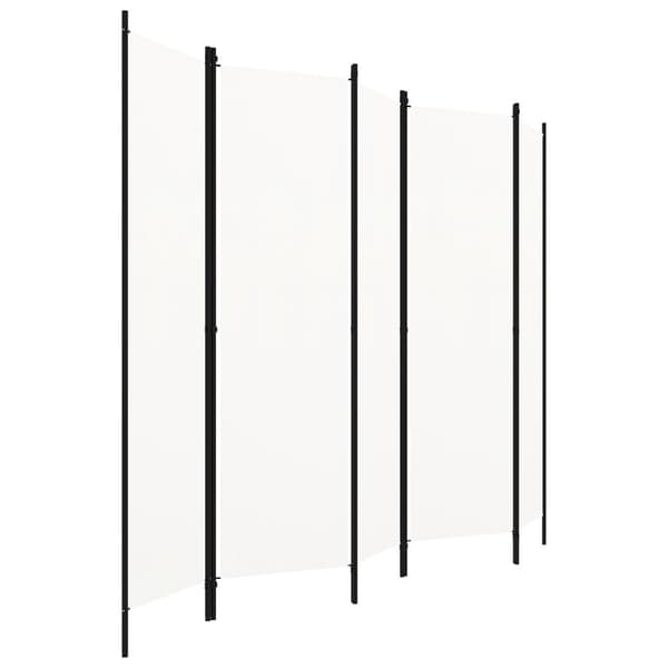vidaXL Room Divider 5-Panel White 250x180 cm Vit white