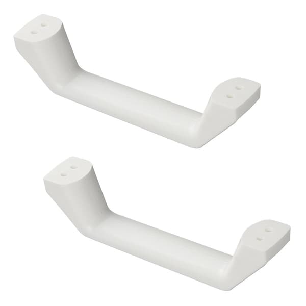 Manöverhandtag vit, 2 delar, 18 cm, POM, husbilar/husvagnar
