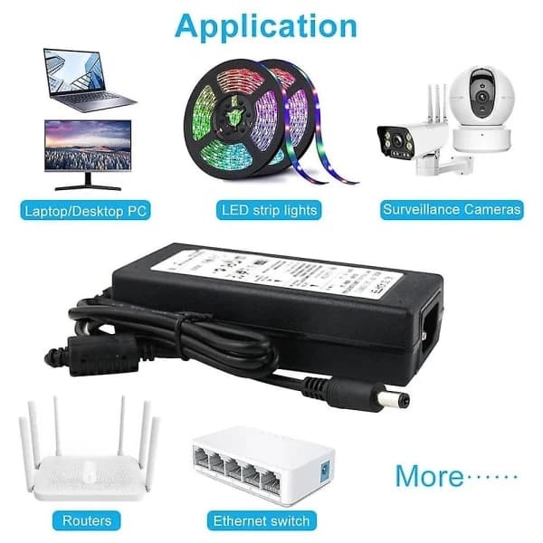 12V 5A Strømforsyning AC100-240V DC12V Transformatorer LED-strimmel