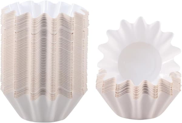 100 stk. engangsmuffinsforme i papir til bagning, hvide muffinsforme, der ikke er lette at deformere
