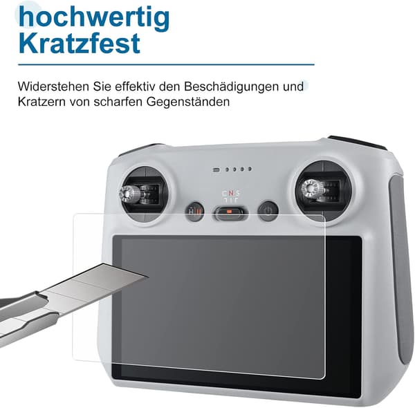 Skærmbeskytter til DJI RC 2/RC-controller, HD mat hærdet glas 9H hårdhed til DJI Mini 4 Pro/Mini 3/Mini 3 Pro drone tilbehør (2-pak)