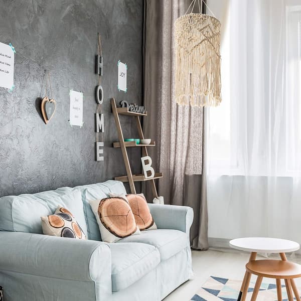 Boho Hängande Lampskärm Macramé Ljusskärm 25 cm Vardagsrum Sovrum Badrum