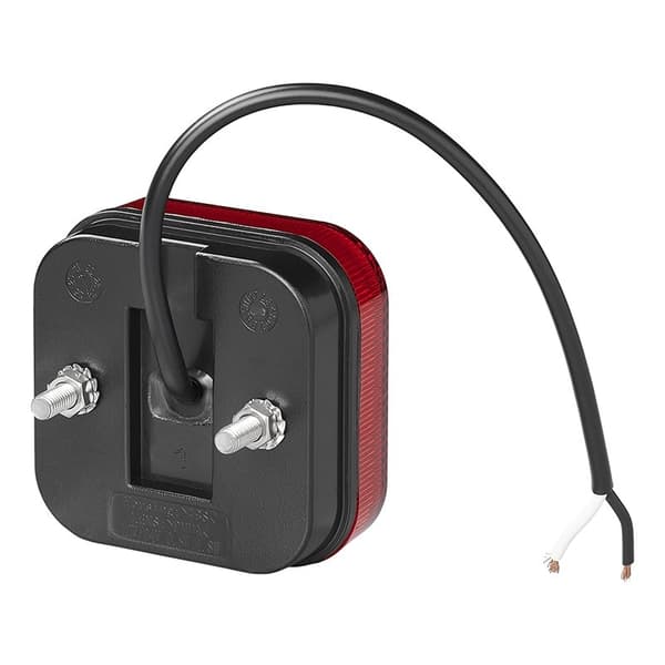 Bageste positionslygte 12/24V rød 65 x 65 mm LED
